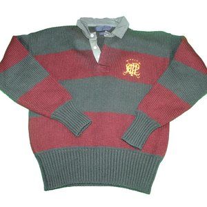 Ralph Lauren Men's Cotton Stripe Crest Sweater